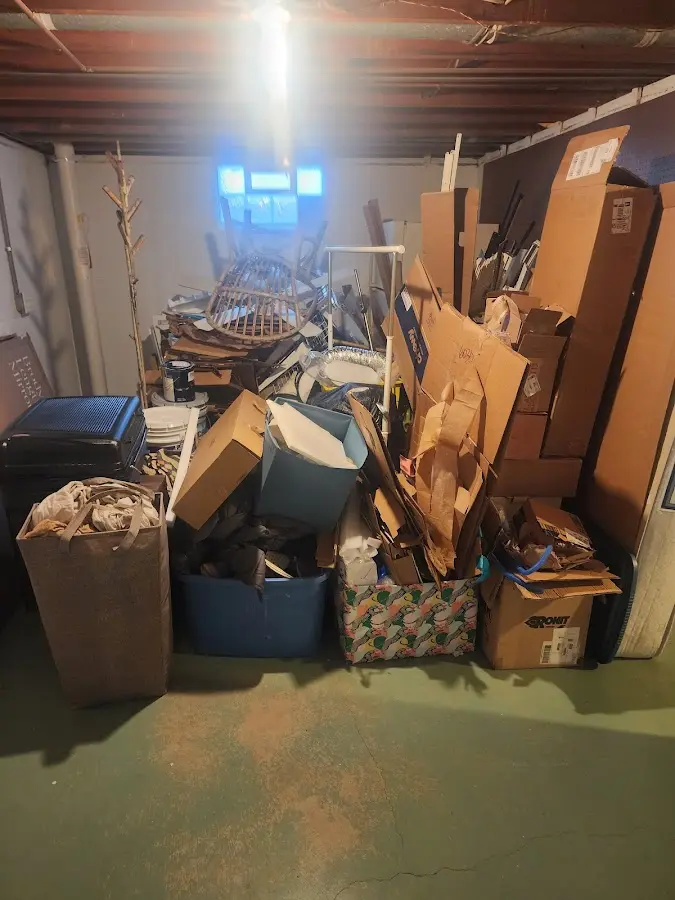 Roll-off dumpster container at job site for 15 Yard Dumpster Rental in Towamencin